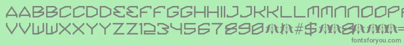 KinineAlpha Font – Gray Fonts on Green Background