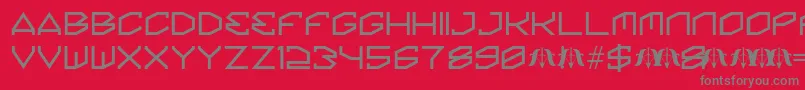 KinineAlpha Font – Gray Fonts on Red Background