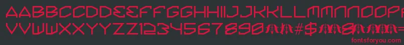 KinineAlpha Font – Red Fonts on Black Background