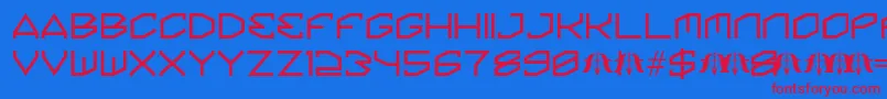 KinineAlpha Font – Red Fonts on Blue Background