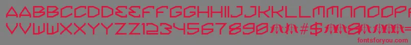 KinineAlpha-Schriftart – Rote Schriften auf grauem Hintergrund