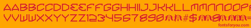 KinineAlpha Font – Red Fonts on Orange Background