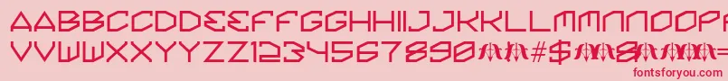 KinineAlpha Font – Red Fonts on Pink Background