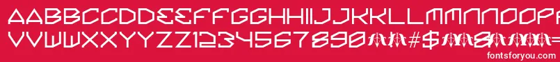 KinineAlpha Font – White Fonts on Red Background