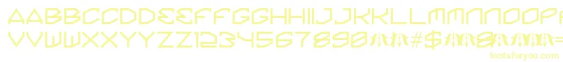 KinineAlpha Font – Yellow Fonts on White Background