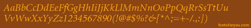 fuente MinionItalic – Fuentes Naranjas Sobre Fondo Marrón