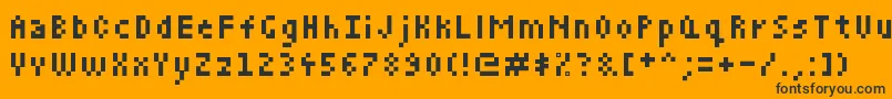 Hgjb Font – Black Fonts on Orange Background