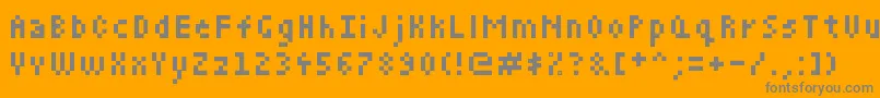 Hgjb Font – Gray Fonts on Orange Background