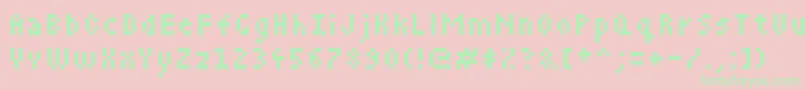 Hgjb Font – Green Fonts on Pink Background