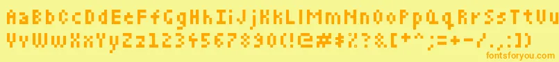 Hgjb Font – Orange Fonts on Yellow Background