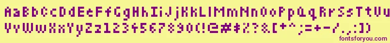 Hgjb Font – Purple Fonts on Yellow Background