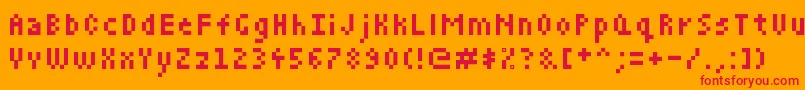 Hgjb Font – Red Fonts on Orange Background