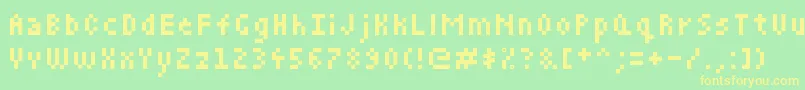 Hgjb Font – Yellow Fonts on Green Background