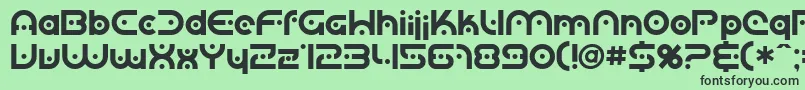 フォントSf Planetary Orbiter – 緑の背景に黒い文字