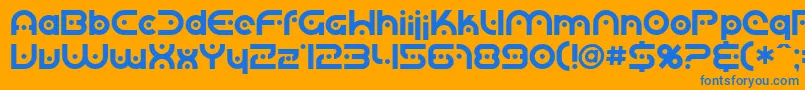 Sf Planetary Orbiter Font – Blue Fonts on Orange Background