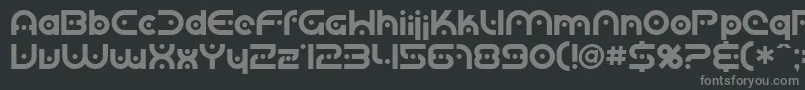 フォントSf Planetary Orbiter – 黒い背景に灰色の文字