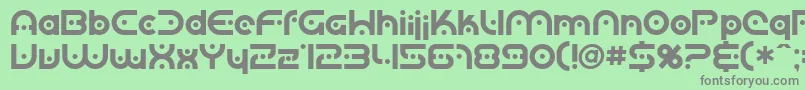 Sf Planetary Orbiter Font – Gray Fonts on Green Background