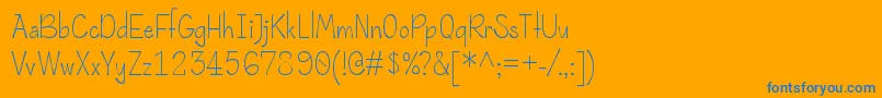 Rolande Font – Blue Fonts on Orange Background