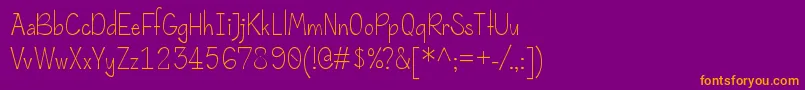 Rolande Font – Orange Fonts on Purple Background