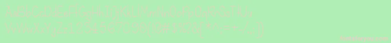 Rolande Font – Pink Fonts on Green Background