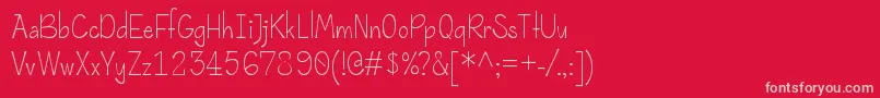 Rolande Font – Pink Fonts on Red Background