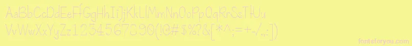 Rolande Font – Pink Fonts on Yellow Background