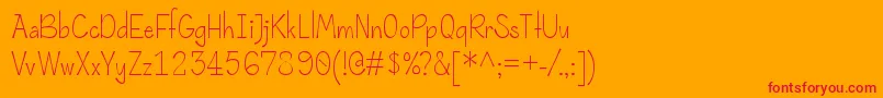 Rolande Font – Red Fonts on Orange Background