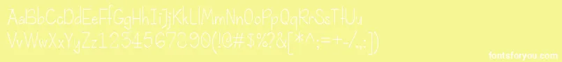Шрифт Rolande – белые шрифты на жёлтом фоне