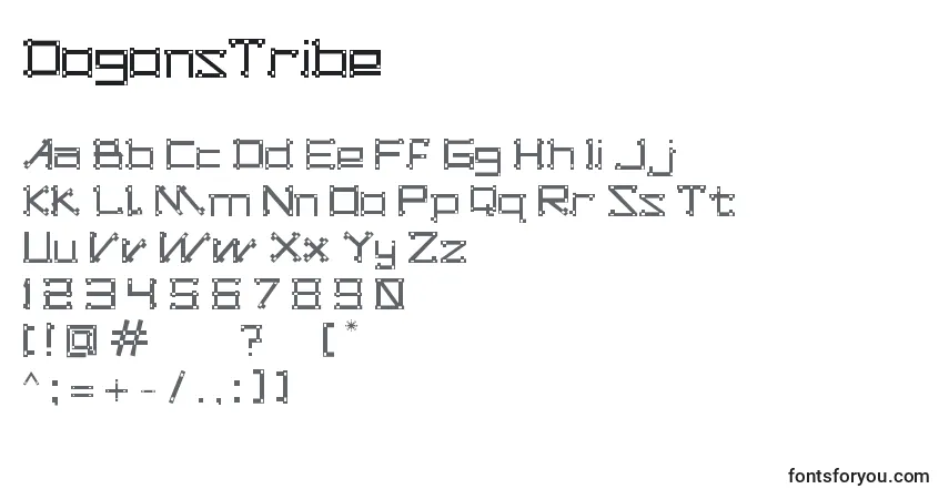 Schriftart DogonsTribe – Alphabet, Zahlen, spezielle Symbole
