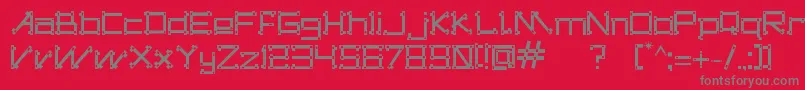 フォントDogonsTribe – 赤い背景に灰色の文字