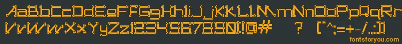 Шрифт DogonsTribe – оранжевые шрифты на чёрном фоне