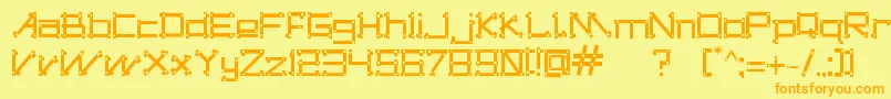 DogonsTribe Font – Orange Fonts on Yellow Background