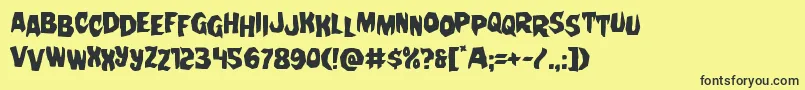Nightchildestag Font – Black Fonts on Yellow Background