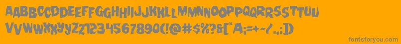Nightchildestag Font – Gray Fonts on Orange Background