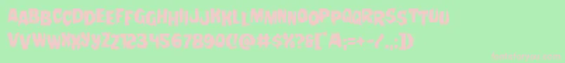 Nightchildestag Font – Pink Fonts on Green Background