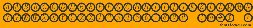 Garanitialrings Font – Black Fonts on Orange Background