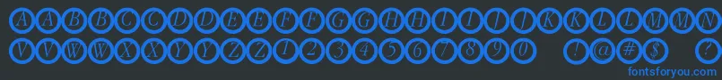 Garanitialrings Font – Blue Fonts on Black Background