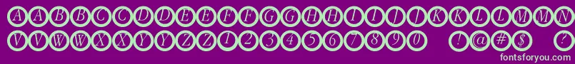 Garanitialrings Font – Green Fonts on Purple Background