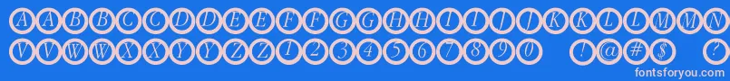 Garanitialrings Font – Pink Fonts on Blue Background