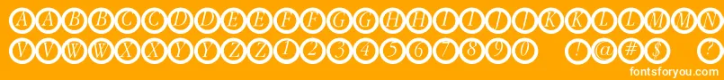 Garanitialrings Font – White Fonts on Orange Background