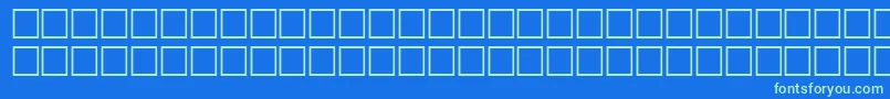 フォントMcsRedseaSINormal. – 青い背景に緑のフォント