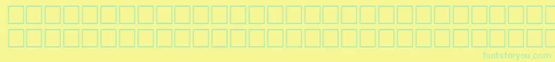 フォントMcsRedseaSINormal. – 黄色い背景に緑の文字