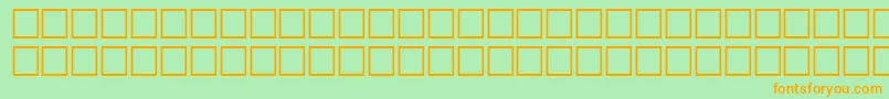 フォントMcsRedseaSINormal. – オレンジの文字が緑の背景にあります。