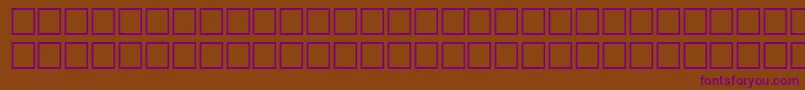 McsRedseaSINormal.-Schriftart – Violette Schriften auf braunem Hintergrund