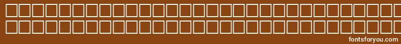 フォントMcsRedseaSINormal. – 茶色の背景に白い文字