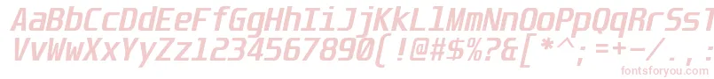 Unispace ffy Font – Pink Fonts on White Background