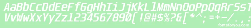 Unispace ffy Font – White Fonts on Green Background