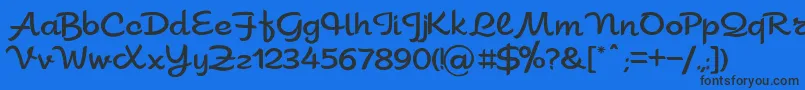 Sahara Font – Black Fonts on Blue Background