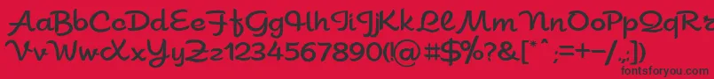 Sahara Font – Black Fonts on Red Background