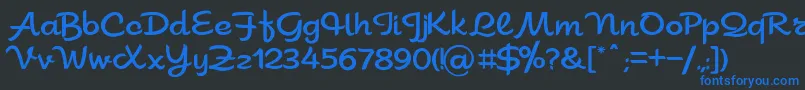 Sahara Font – Blue Fonts on Black Background